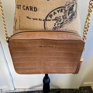 Michael Kors crossbody brown croc bag